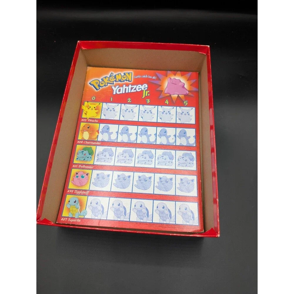 Pokemon Yahtzee Jr 1999 Milton Bradley Vintage Board Game Missing 1 Die
